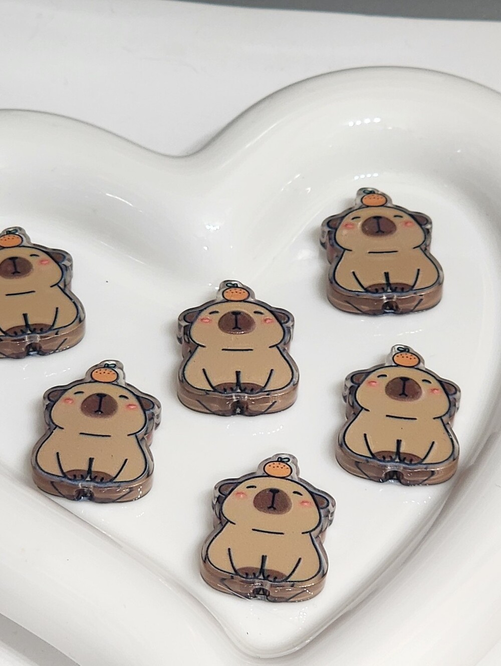 Capybara Beads 2 Pcs Focal Beads Beaded Pen Jewelry Making Earrings Crafts Charm